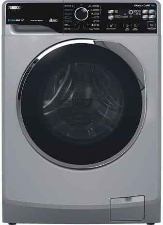 Zanussi ZWF7221SL7 Steam Max Front Load Automatic Washing Machine, 7 kg - Silver