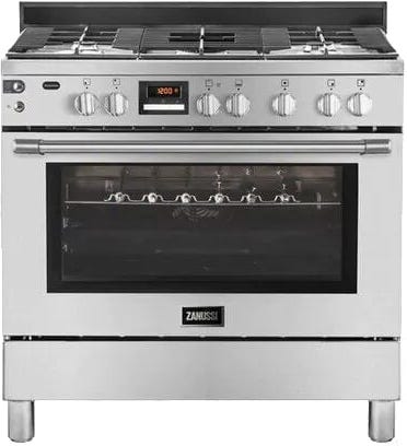 Zanussi ZCG92696XA Taste Max Stove With Oven, 5 Gas Burner - Silver