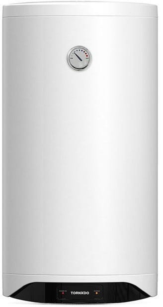 Tornado TEEE-80MW Electric Water Heater, 80 Liters, Enamel, LED, 2000 Watt - White