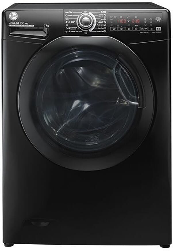 Hoover H3WS17TMF3B-ELA Washing Machine Fully Automatic 7 Kg, Inverter Motor, Steam, 1100 RPM - Black