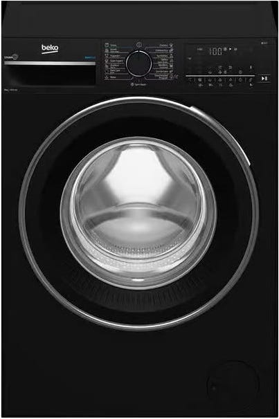 Beko B3WFU50940BCI Automatic Washing Machine, Front Loading, 9 KG, Inverter Motor - Black
