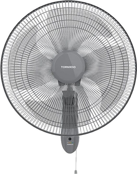 Tornado TWF-16G Wall Fan, 16 inch 3 speeds - Grey