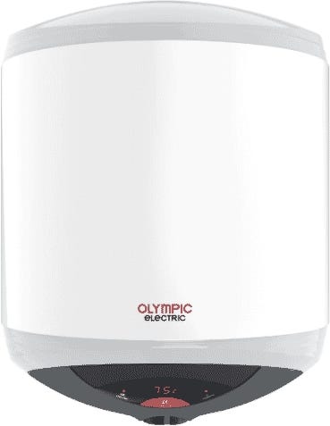 Olympic O-945105437 Electric Water Heater, 50 Liters, Digital, Hero Turbo - White