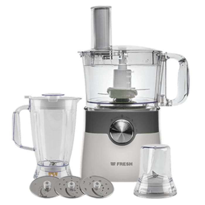 Fresh FP402 Food Processor, 27 in 1, 1000 Watt, 2 Speeds - Grey