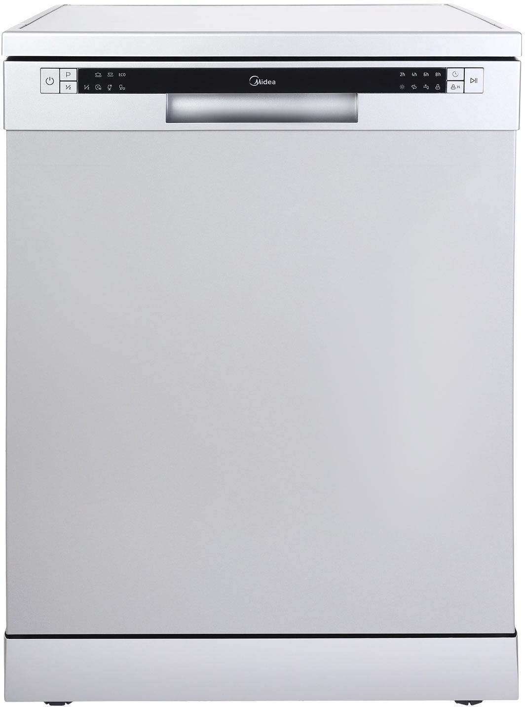 Midea WQP13-5201C-S Digital Dishwasher, 13 Person, 6 Programs - Silver