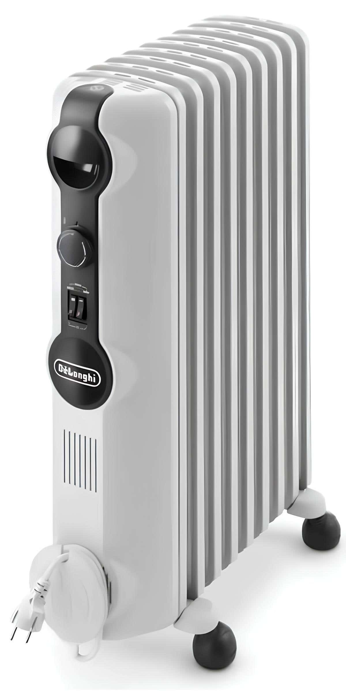 Delonghi TRRS 0920 Oil Heater, 9 Fans, 2000 Watt - Light Grey Black