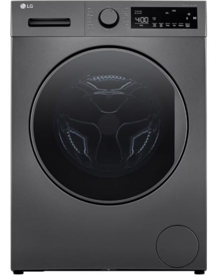 LG F2T2Tymis Automatic Washing Machine, Front Loading, 8 Kg, 12 Speeds - Silver
