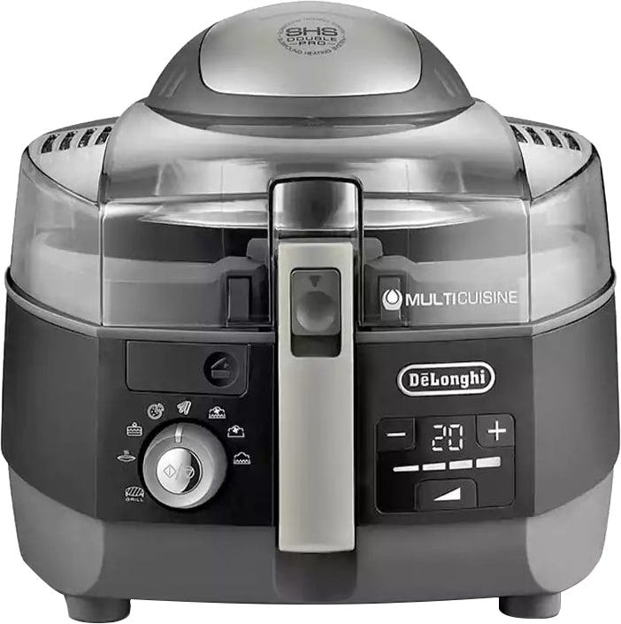 DeLonghi FH1396/1.BK Air Fryer, 2200 Watt, 1.7 Liter, Ceramic Burner - Black