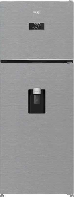 beko B3RDNE500LDXB No Frost Refrigerator, 477 Liters, Top Freezer, 2 Doors - Silver