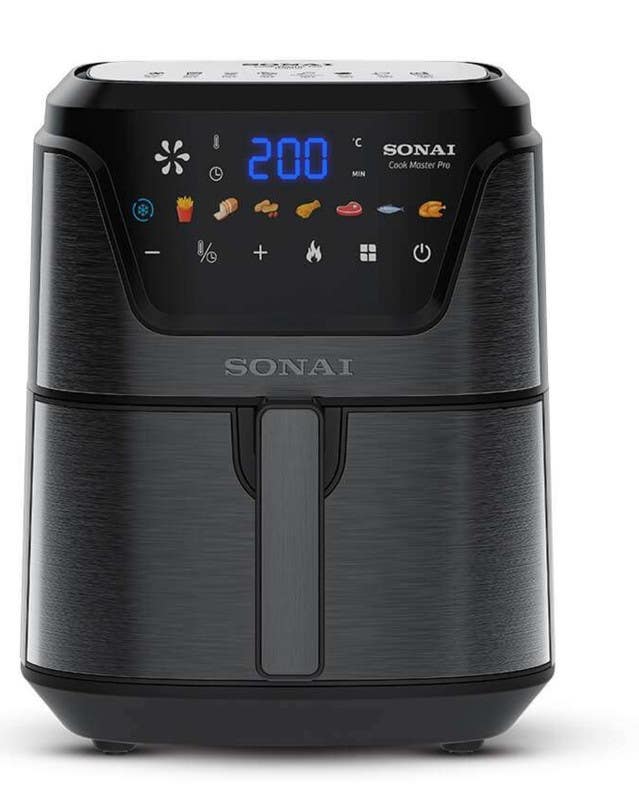 Sonai MAR-711 Cook Master Pro Digital Air Fryer, 2000 Watt , 7L - Black