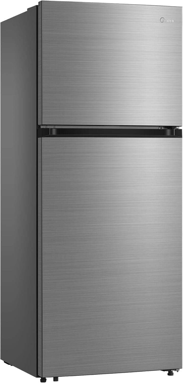 Midea MDRT580MTN46 No Frost Refrigerator, 411 Litres, 2 Doors, Freezer On Top, Internal Electronic Screen - Silver
