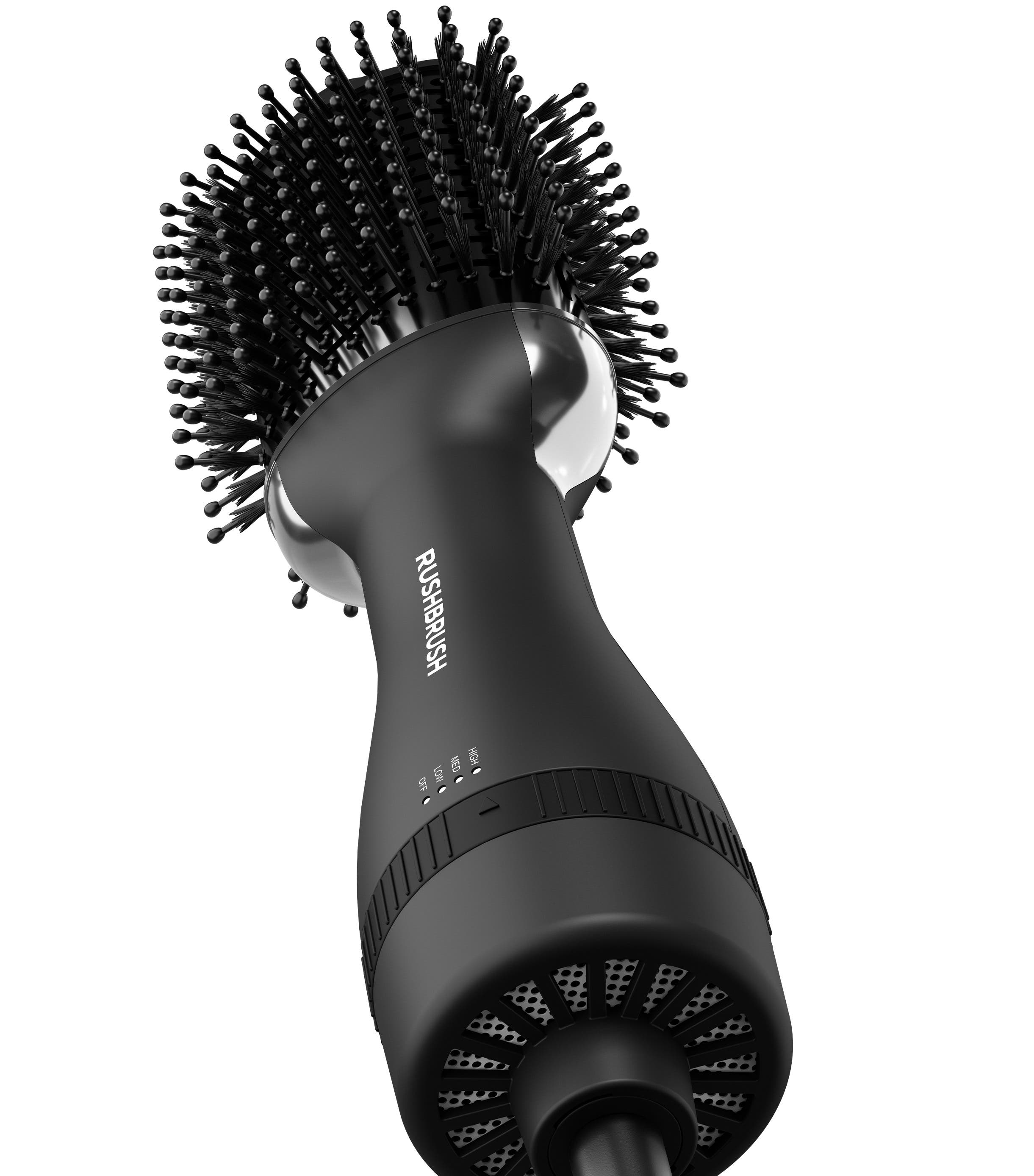 Rush Brush V2 PLUS Hair Dryer & Styler, 1200W, 3 Speeds - Black