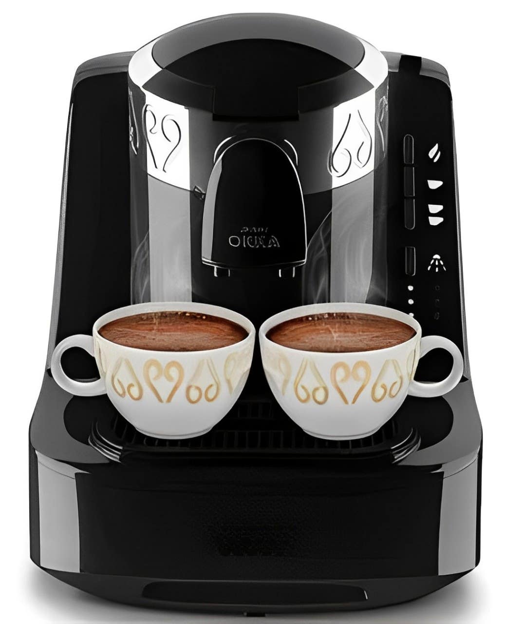 Arzum Okka OK002 Turkish Coffee Machine, 1600 Watts, 2 Cups - Black Silver