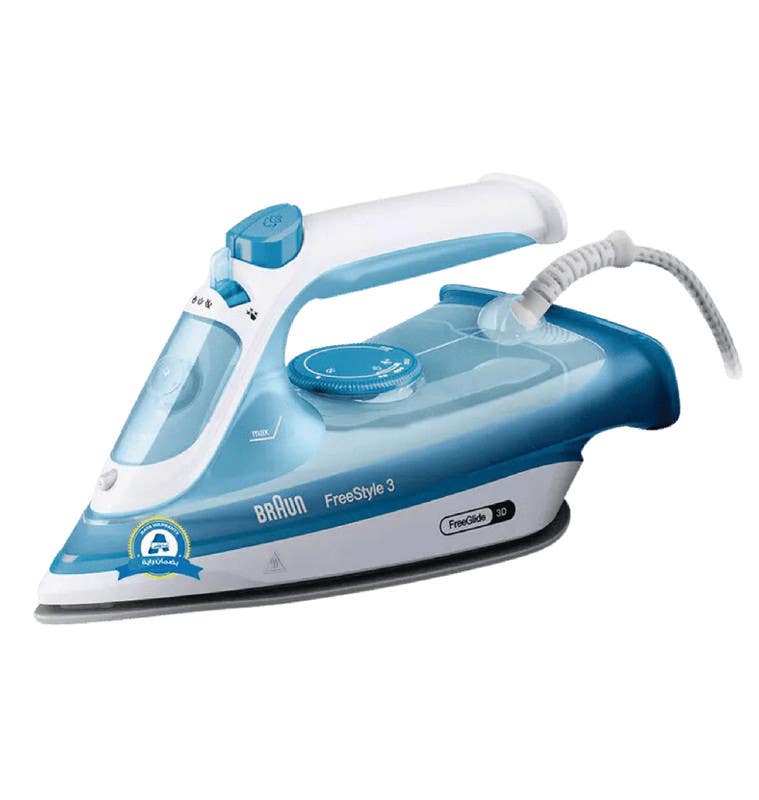 Braun FI3144BL Steam Iron, 2400W, Ceramic Soleplate, 270ml Capacity - White Blue