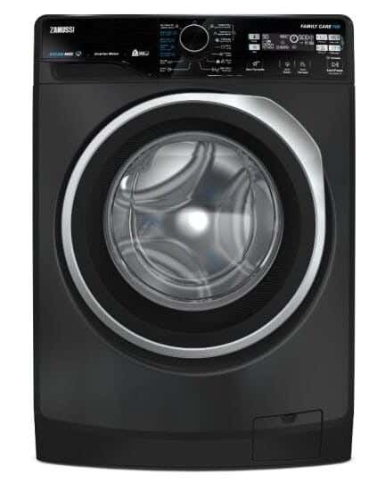Zanussi Steammax Zwf7221Ds7 Front Load Washing Machine, Inverter Motor, 7Kg, 1200 Rpm - Dark Grey
