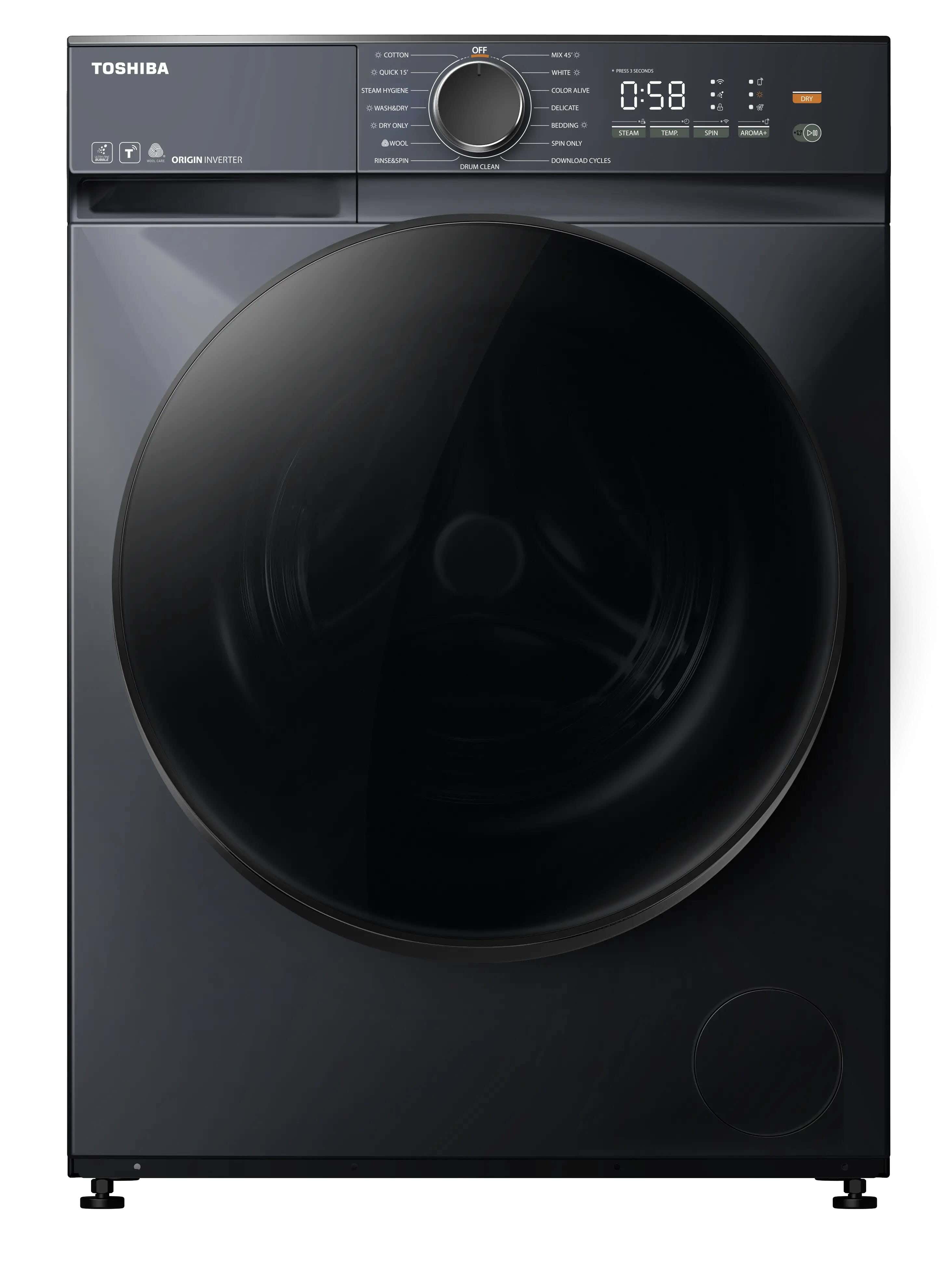Toshiba Tw-T21Bu95Uweg(Mg) Digital Front Load Full Automatic Washing Machine