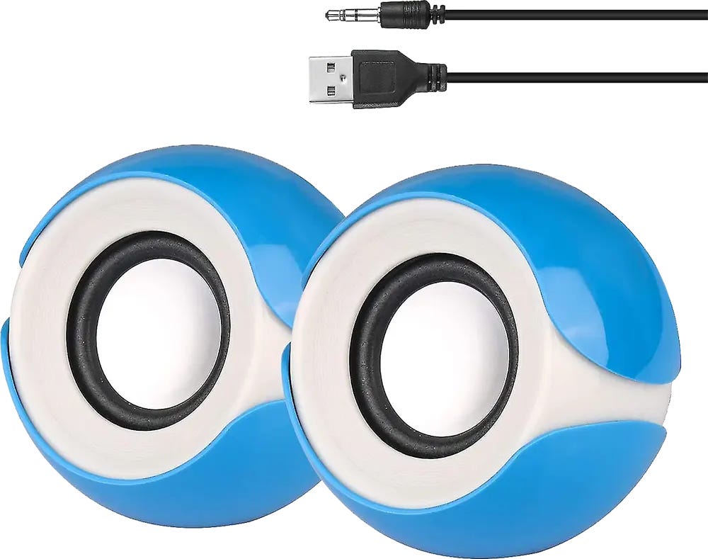 Gamma GT-215 Wired USB Speaker - Blue