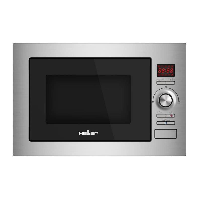 Heller HMBN-25G-SL Built-in Microwave, Digital, 25 Liters, 900 Watts, 8 Programs - Silver