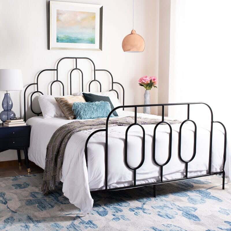 Steel Bed, 160×200 - Black