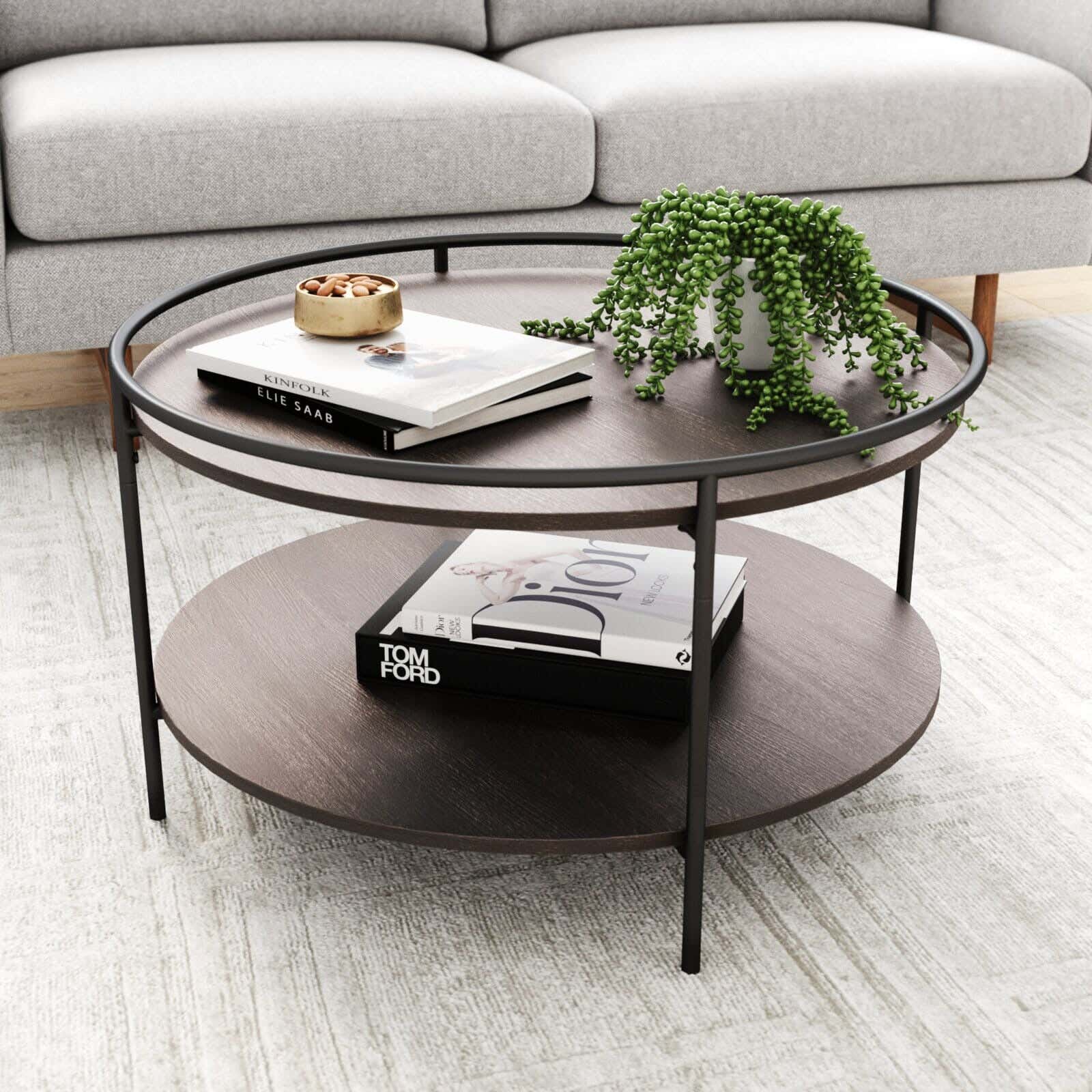 Steel Center Table, 45× 80 cm - Black