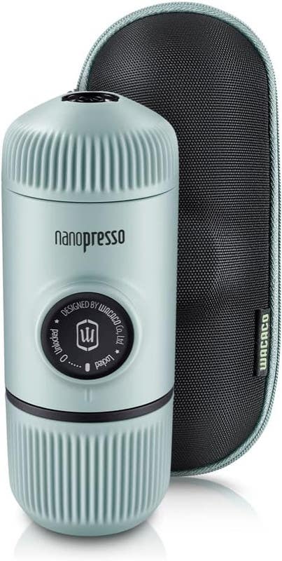 Nanopresso manual espresso machine, protective case, easy to clean - White