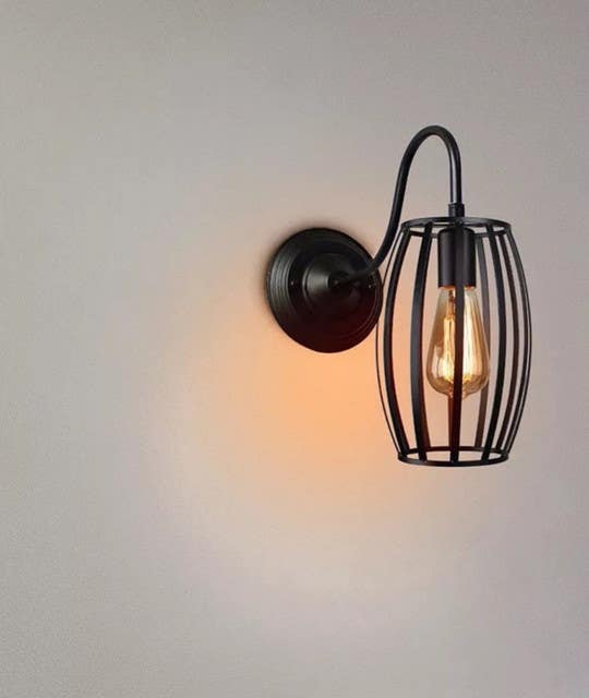 Wall Light Hanging, 22x50x15 cm - Black