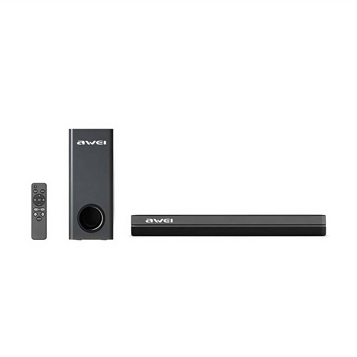 Awei Ka25 Wireless Home Stereo Soundbar, 100 Watt, With Subwoofer - Black