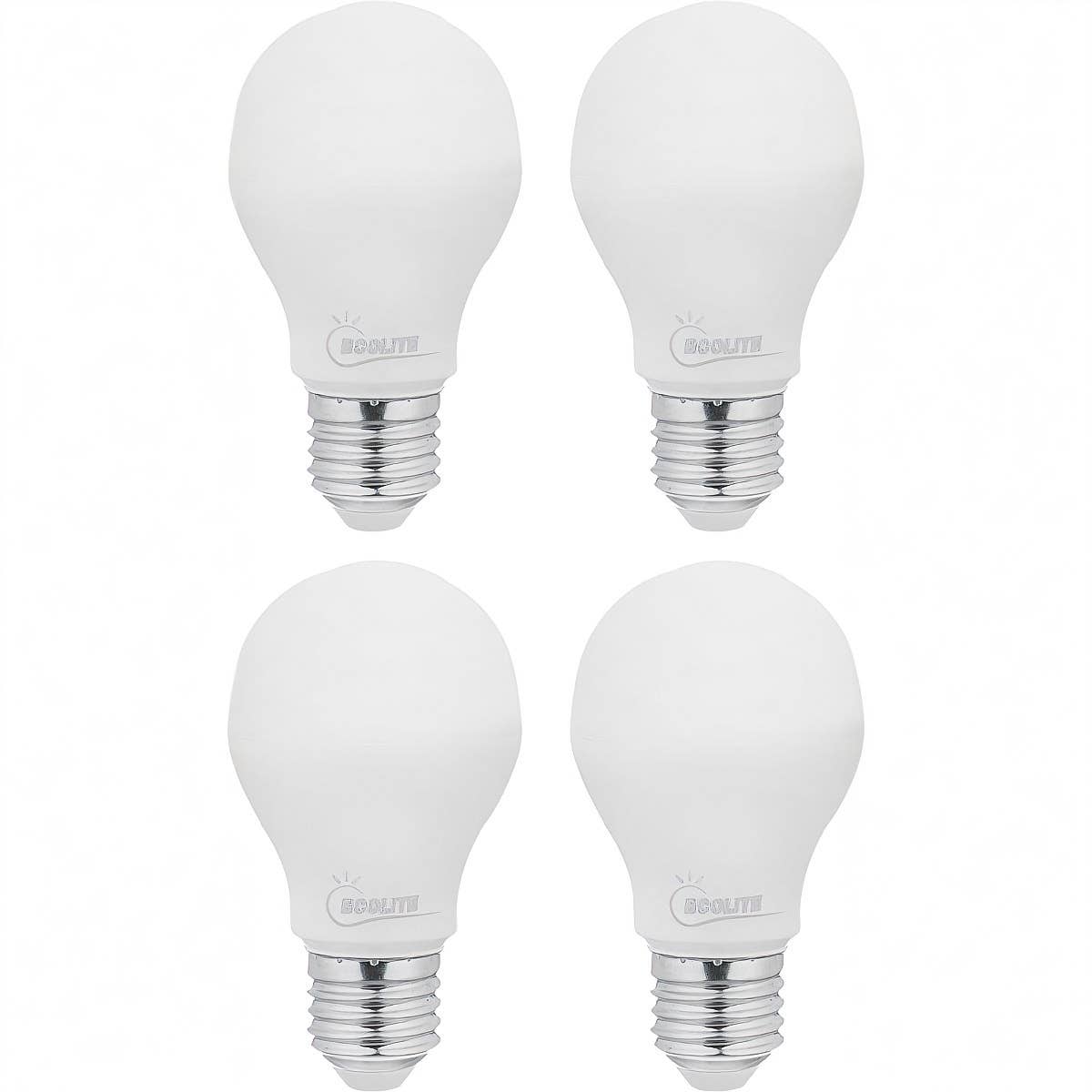 Ecolite Led Bulb Set, 9 Watts, 4 Pieces - White