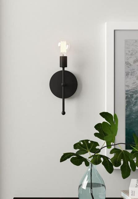 Wall Light Hanging, 25x10x10 cm - Black