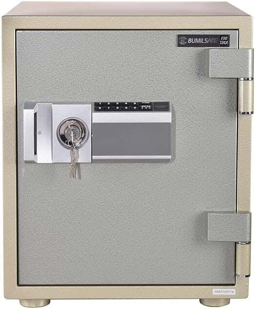 BumilSafes Armored Steel Large Digital Safe, Weighing 73 Kg, 50.6 × 43.5 × 46.5 cm - Grey