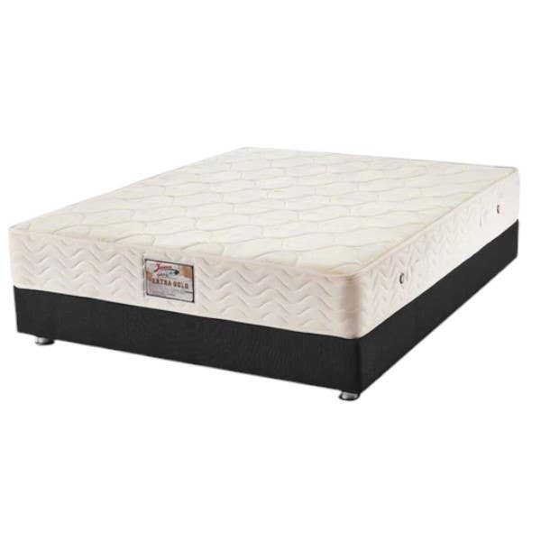 Jansen Extra Gold Foam Mattress with Connected Springs, 24 cm Height - White