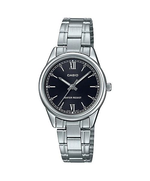 Casio LTP-V005D-1B2UDF Analog Dress Watch for Women, Stainless Steel Band - Silver