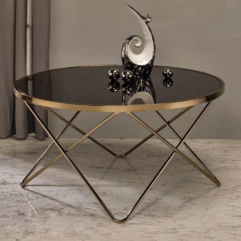 Metal Center Table, 45×80 Cm - Gold