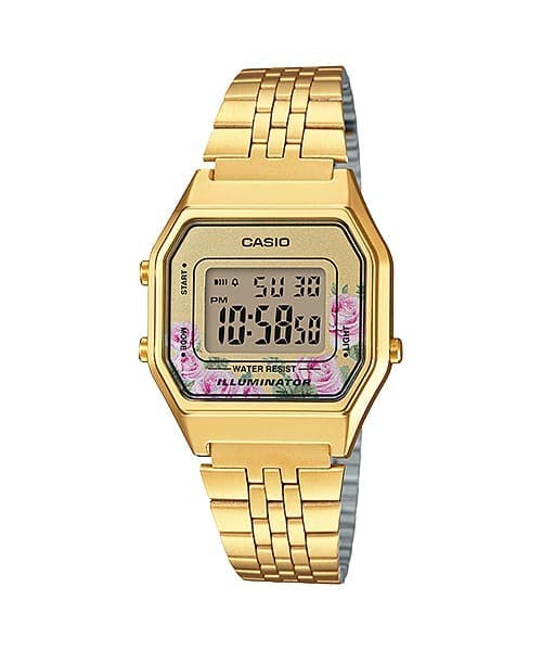 Casio LA680WGA-4CDF Digital Dial Metal Band, Watch for Women – Gold