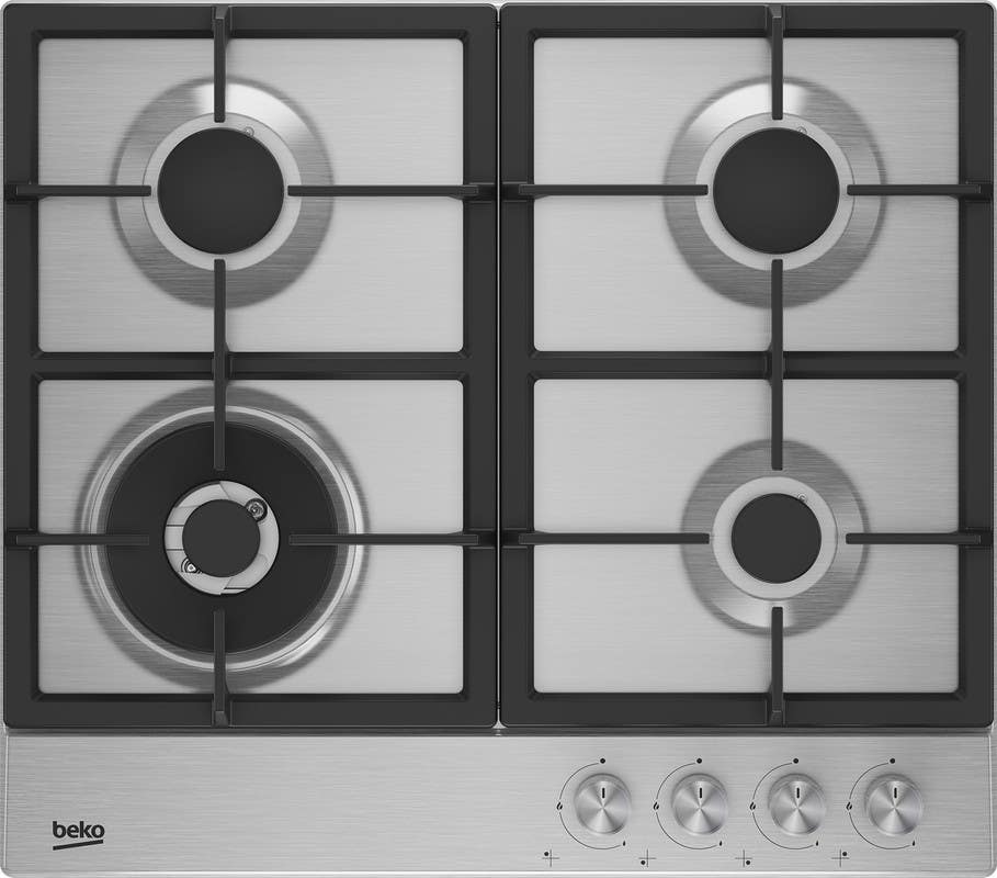 Beko HIAW64225SX Gas Built-in Hob, 60 cm, 4 Burners - Silver
