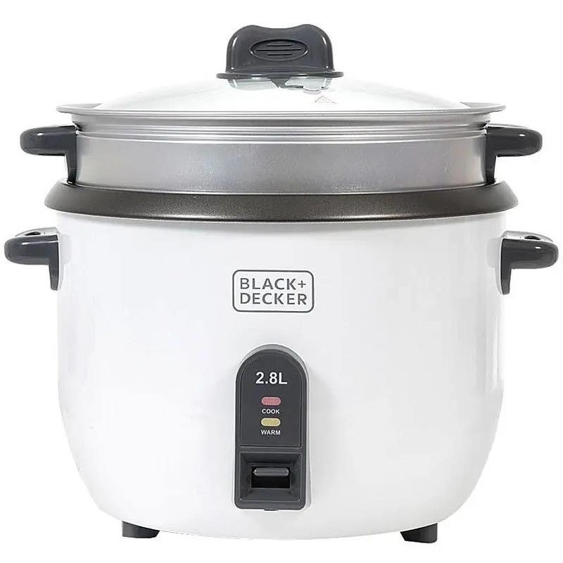 Black & Decker RC2850 Rice Cooker, 2.8 Liter, 1100 Watt - White