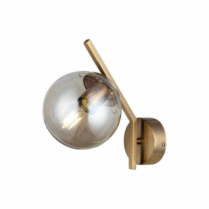 Wall Light Hanging, 20×15 cm, 1 Lamps - Gold