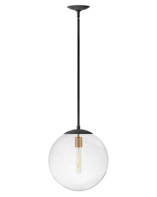 Ceiling Chandelier, 50×15 cm, 1 Lamp - Black