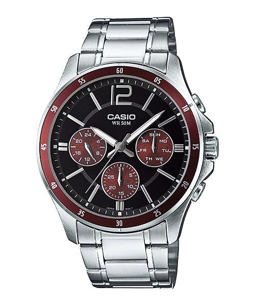 Casio MTP-1374D-5AVDF Analog Stainless steel Band, Casual Watch for Men - Silver