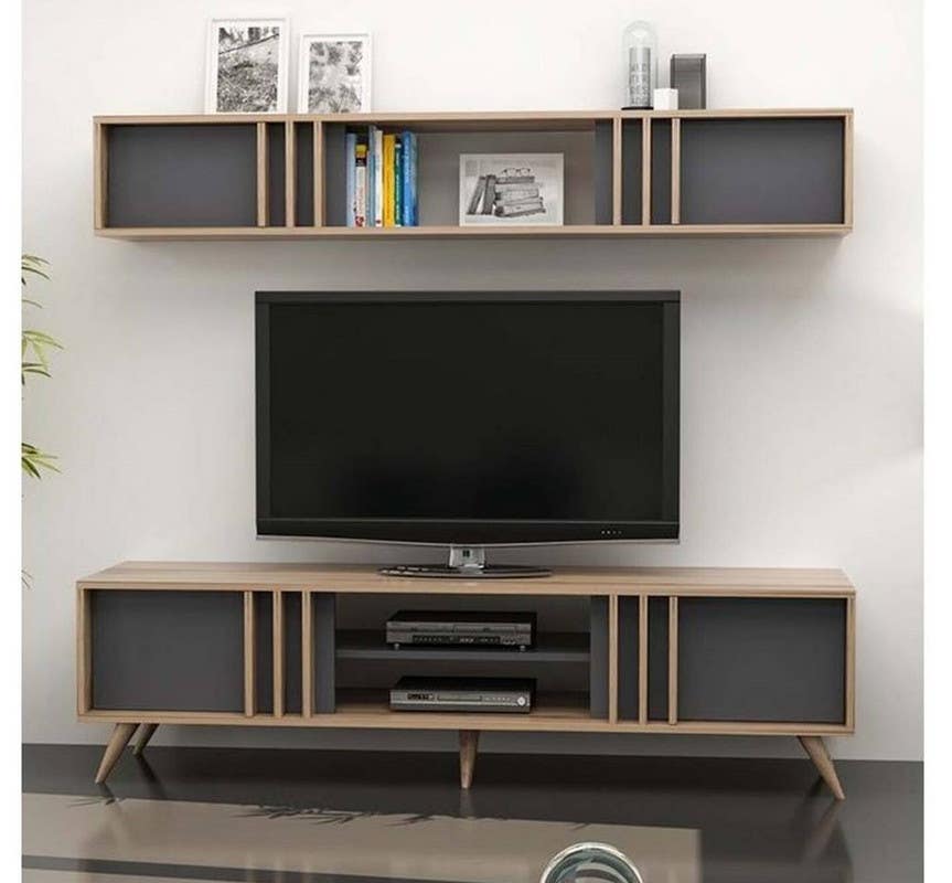 Wooden Tv Table, 180X48X35 Cm - Brown