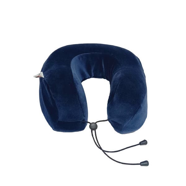 Memory Foam Neck Pillow, Bed in Home, 33×30 cm - Dark Blue
