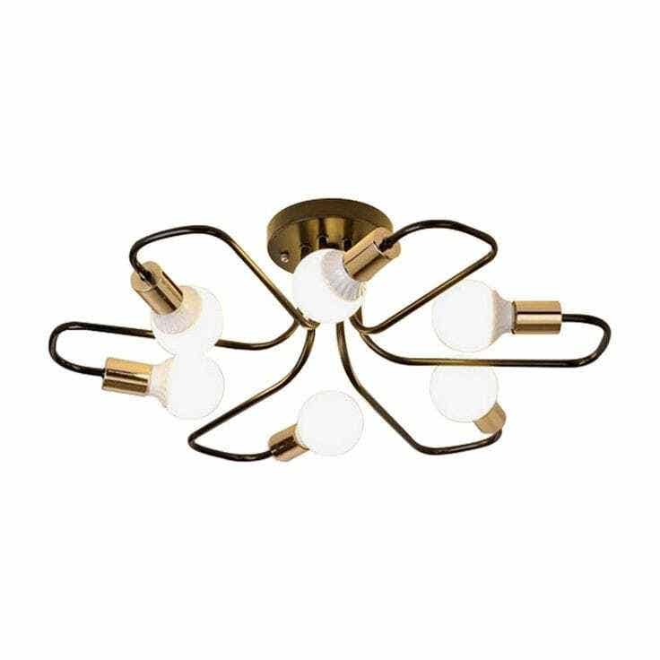 Ceiling Chandelier, 30×55 cm, 6 Lamps - Gold