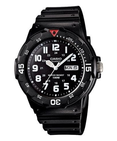 Casio MRW-200H-1BVDF Analog Resin Band, Casual Watch for Men - Black