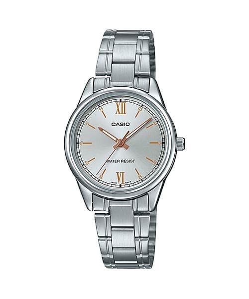 Casio LTP-V005D-7B2UDF Analog Dress Watch for Women, Metal Band - Silver
