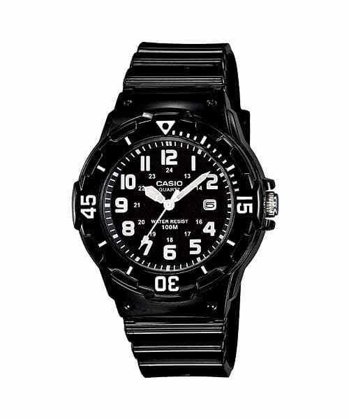 Casio LRW-200H-1BVDF Analog Casual Watch for Women, Resin Band - Black