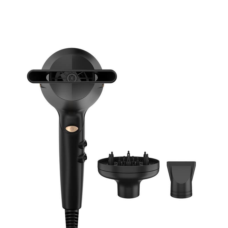 Rush Brush RB-D3PRO Hair Dryer, 2300 Watt, 3 Heat Levels, 2 Air Flow Levels - Black