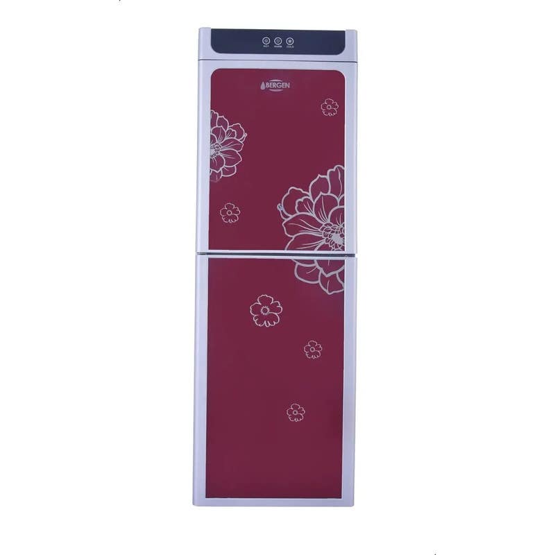 Bergen BYB87 Water Dispenser, Hot & Cold, With Cabinet - Red