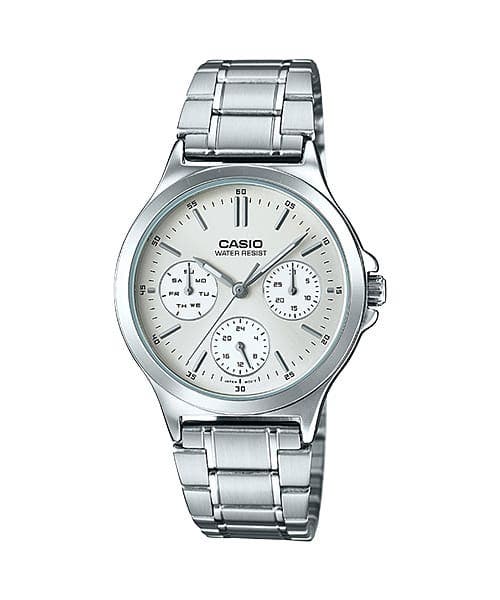 Casio LTP-V300D-7AUDF Analog Casual Watch for Men, Stainless Steel Band - Silver
