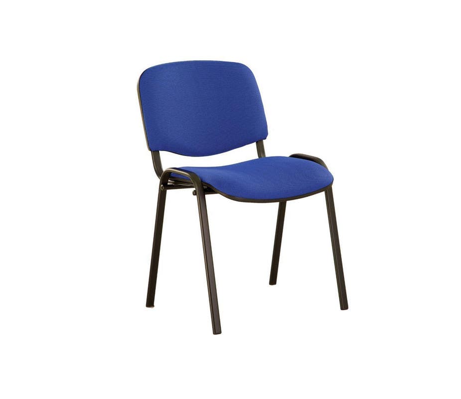 Metal Fixed Office Chair, 50×50×70 cm - Blue
