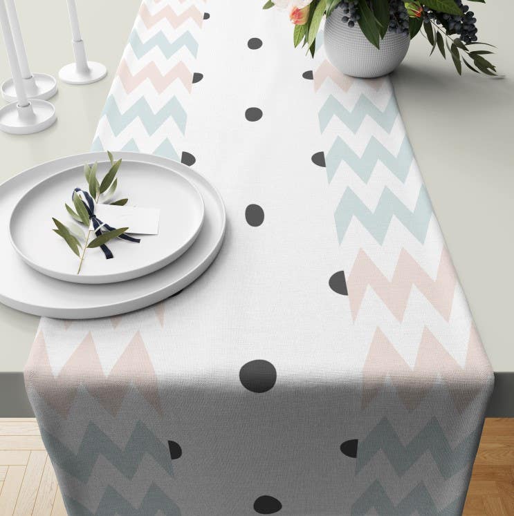 Velvet Runner Dinner Tablecloth, 45×150 cm - Multicolor